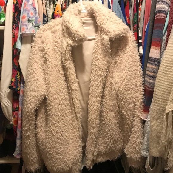 Sheldon Bomber Jacket in Shortbread Shearling SMYM - Picture 6 of 7